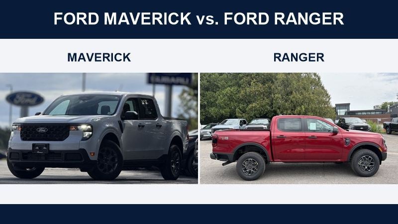 Ford Maverick and Ford Ranger parked side by side at Romeo Ford of Kingston NY