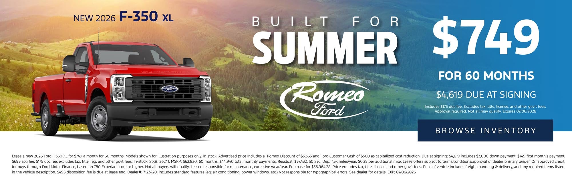 June F-350 Offer