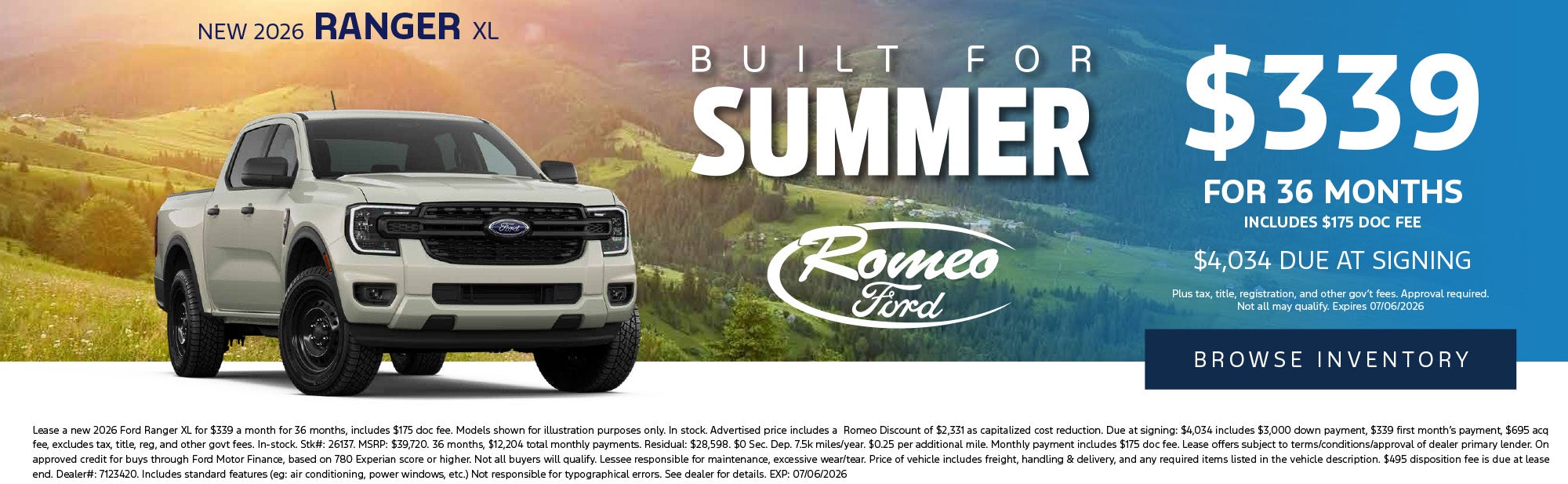 June Ranger Offer